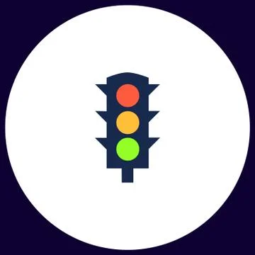 Traffic lights computer symbol Stock Illustration
