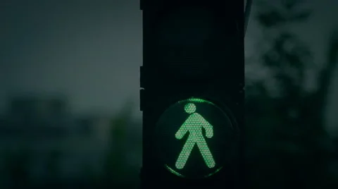 The traffic lights in evening. Green to red Stock Footage 51619570