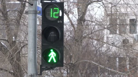 Traffic lights from green to red. Stock Footage 63174494