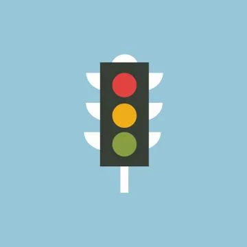 Traffic lights icon vector Illustrazione stock
