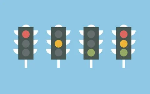 Traffic lights icon vector Illustrazione stock