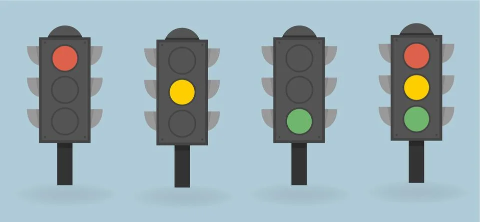 Traffic lights icon vector Stock Illustration