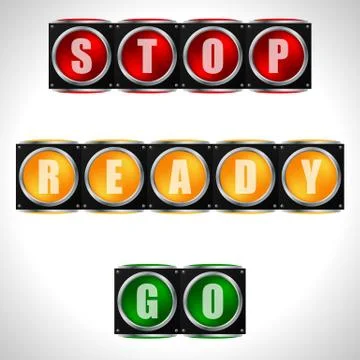 Traffic lights with instructions Stock Illustration