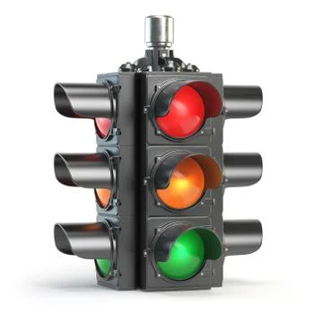 Traffic lights isolated on white background Stock Illustration