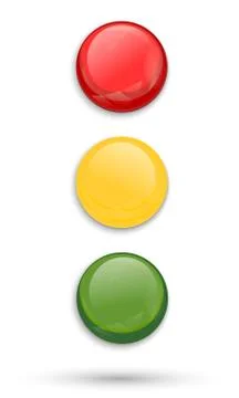 Traffic lights isolated on white background Stock Illustration