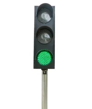 Traffic lights isolated on white background Stock Photos