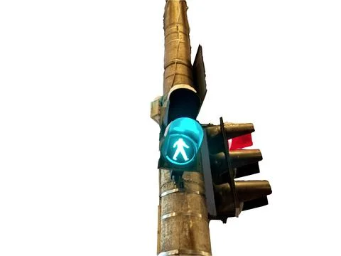 Traffic lights isolated on white background Photos