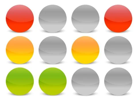 Traffic lights, lamps in sequence. Vector illustration. Illustration