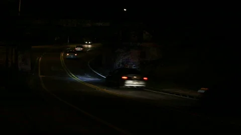 Traffic Lights At Night Video stock 773687