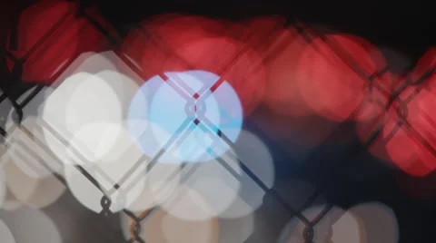 Traffic lights at night Stock Footage 33733634