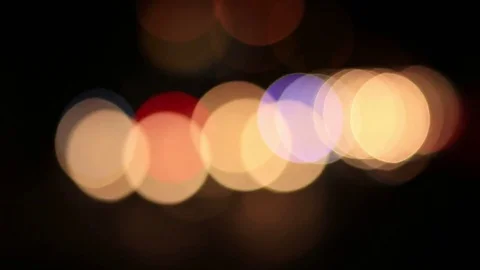 Traffic lights, night traffic that blur Stock Footage 83757638