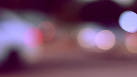 Traffic lights, night traffic that blur Stock Footage 86978031
