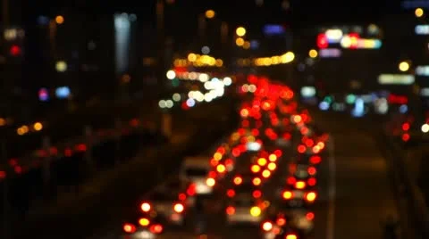Traffic Lights, Out of Focus Video stock 21452091