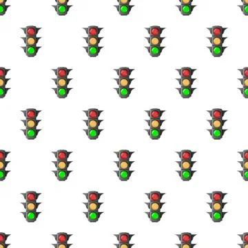 Traffic lights pattern. A device for regulating the movement of vehicles on the Stock Illustration