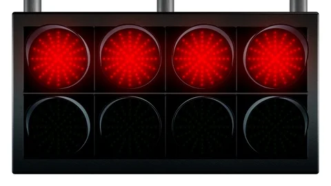 Traffic lights for racing Stock Footage