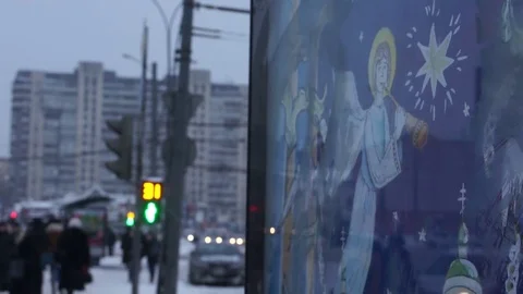 Traffic lights on street Stock Footage 71970885