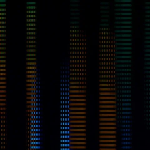 Traffic lights in the style of the equalizer Stock Footage 69480542