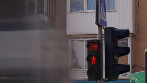 Traffic lights. time lapse Stock Footage 90186479