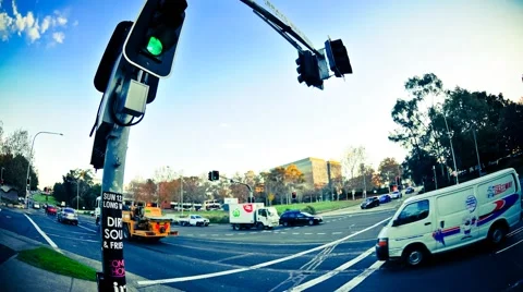 Traffic Lights Timelapse Stockbeeldmateriaal 41298478