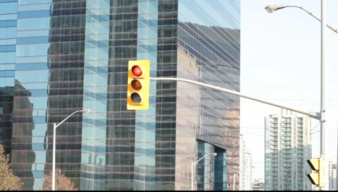 Traffic lights, Toronto,Canada Stock Footage 5817961