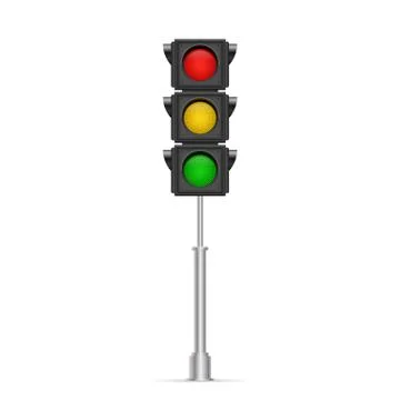 Traffic lights vector illustration isolated on white background Stock Illustration