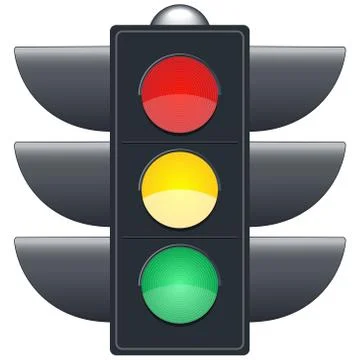 Traffic lights on white background Stock Illustration