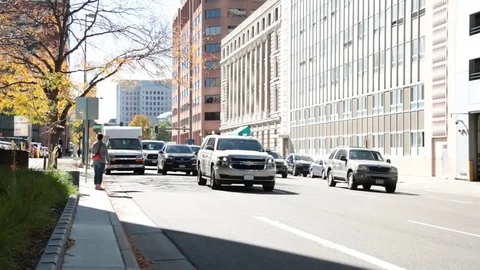 Traffic on Lincoln Stock Footage 79900824