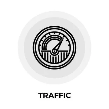 Traffic Line Icon Stock Illustration