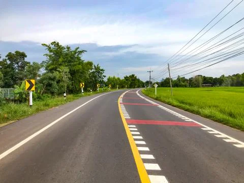Traffic Lines On the road surface Stock Photos