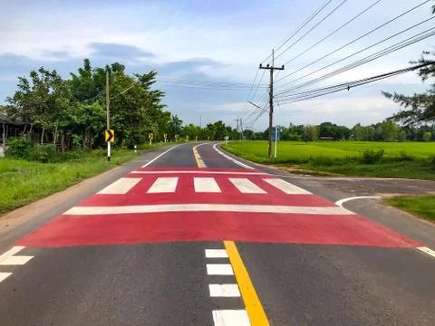 Traffic Lines On the road surface Stock Photos