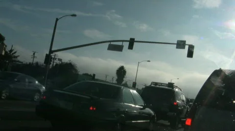 Traffic in Los Angeles, California Stock Footage