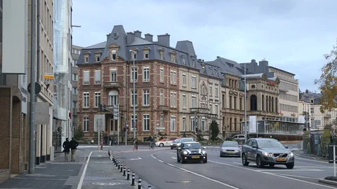 Traffic In Luxembourg Stock Footage 97758594