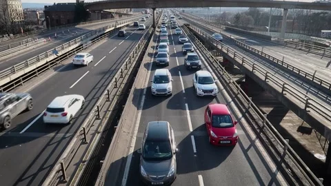 Traffic on M8, Glasgow Stock Footage 171132070