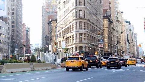Traffic at Madison Square New York Stock Footage 83334107