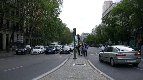 Traffic in Madrid Stock-Footage 72220891