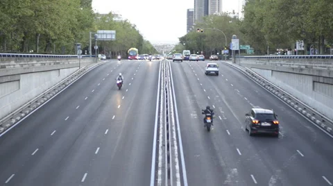 Traffic in Madrid, Spain. Stock Footage 42649655