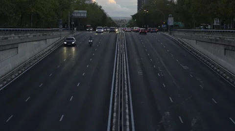 Traffic in Madrid, Spain. Stock Footage 42649793