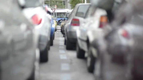 Traffic in Madrid, Spain parking Stock Footage 42736164