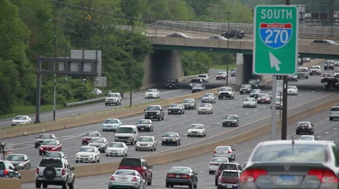 Traffic on a major highway. Stock Footage 5038668