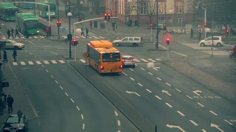 Traffic in malmö city Stock Footage 72262760