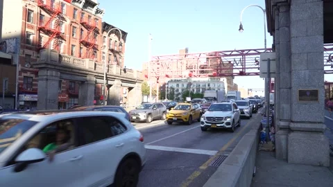 Traffic of manhattan bridge Stock Footage 165244573