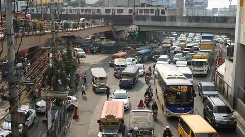 Traffic in Manila, the Philippines Stock-Footage 103514414