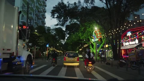 Traffic In Medellin Stockbeeldmateriaal 160390913