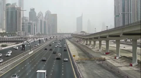 Traffic from a Metrobridge fast Video stock 12435349