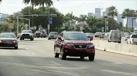 Traffic in Miami Video stock 10723295