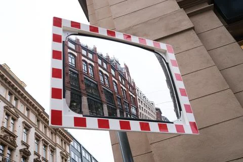 A traffic mirror Stock Photos