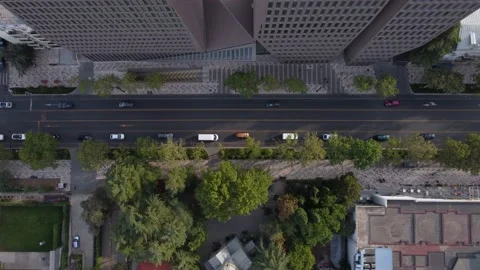 Traffic by the modern building Stock Footage 168567880