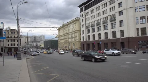 Traffic in Moscow Stock Footage 62545226