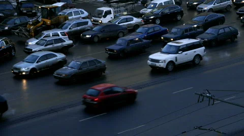 Traffic moskow Time-lapse Stock Footage 585168