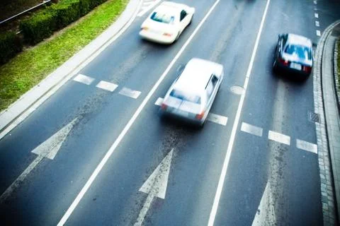 Traffic motion blur Stock Photos